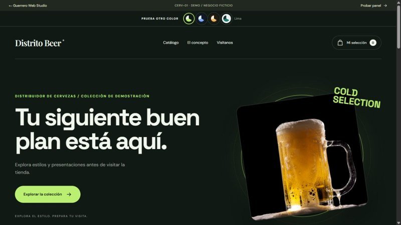 Vista real de Distribuidor de cervezas