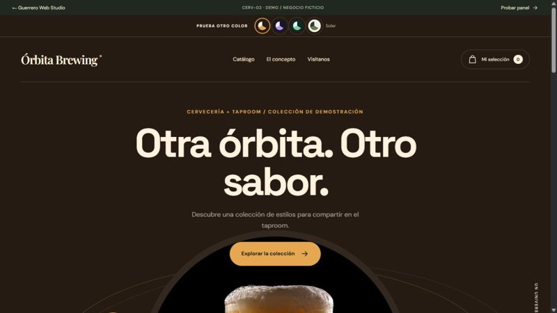Vista real de Cervecería + taproom
