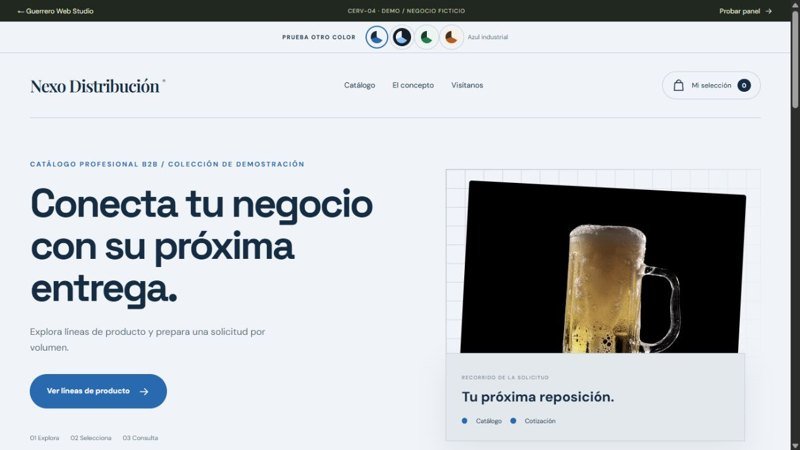 Vista real de Catálogo profesional B2B